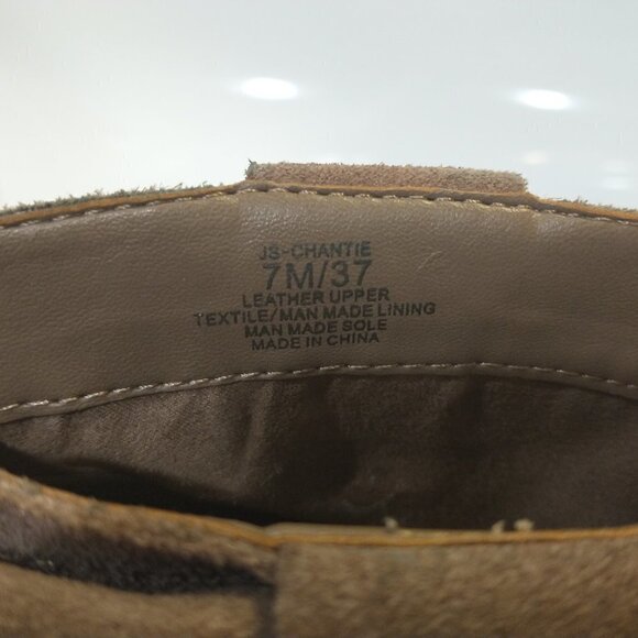 Jessica Simpson Chantie Booties Brown Leather Block Heel shoes Size 7M - Picture 10 of 14